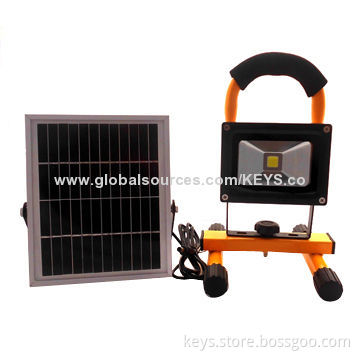 10W portable solar charger camping rechargeable work light for outdoor use